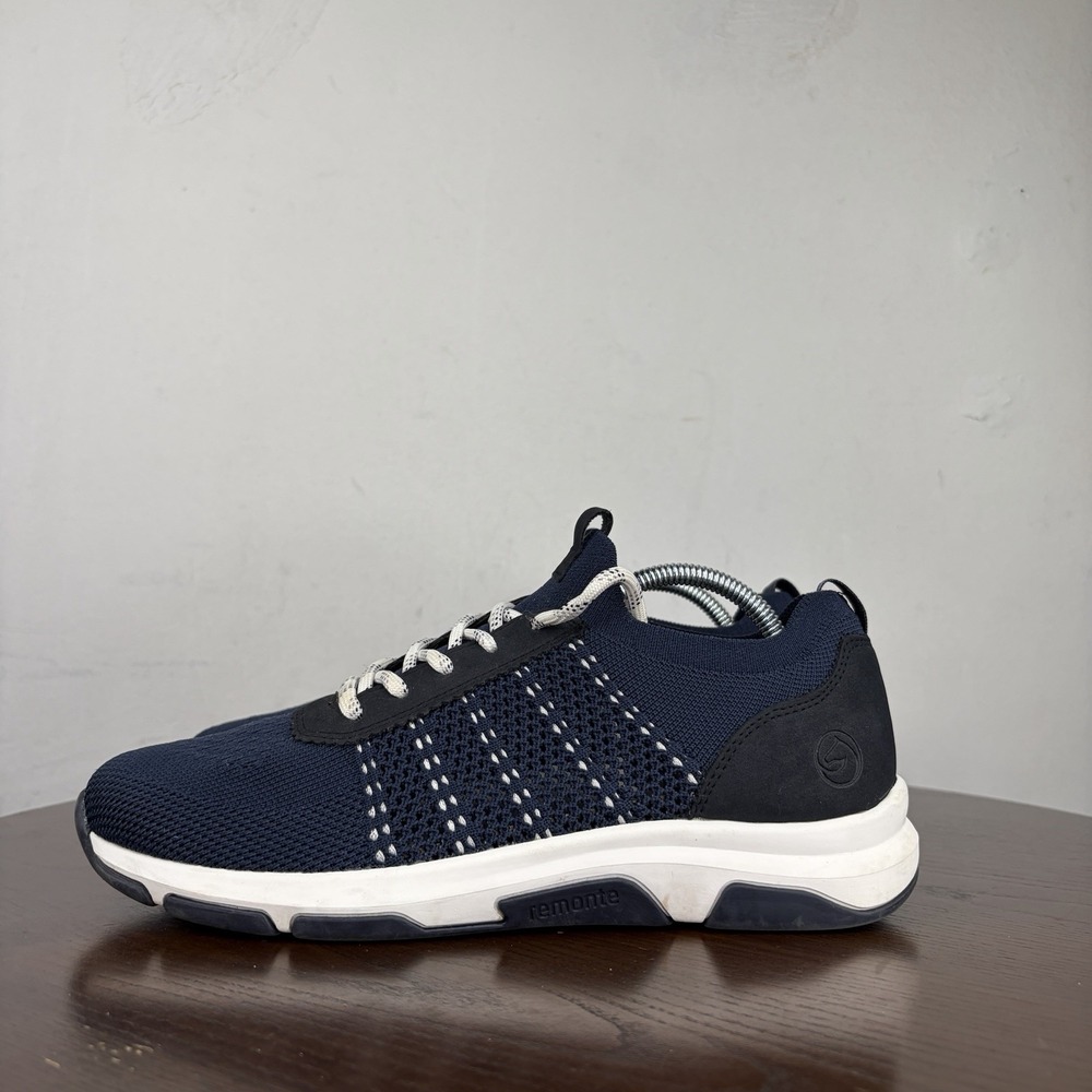 Remonte D1S05 Soraya Shoes Women's 8 Blue Knit Walking Lace Up Low Sneakers